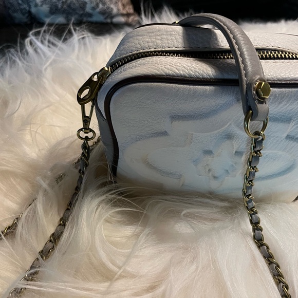 OrYANY Tailor color block cross body clutch. Grey/white - Picture 2 of 8